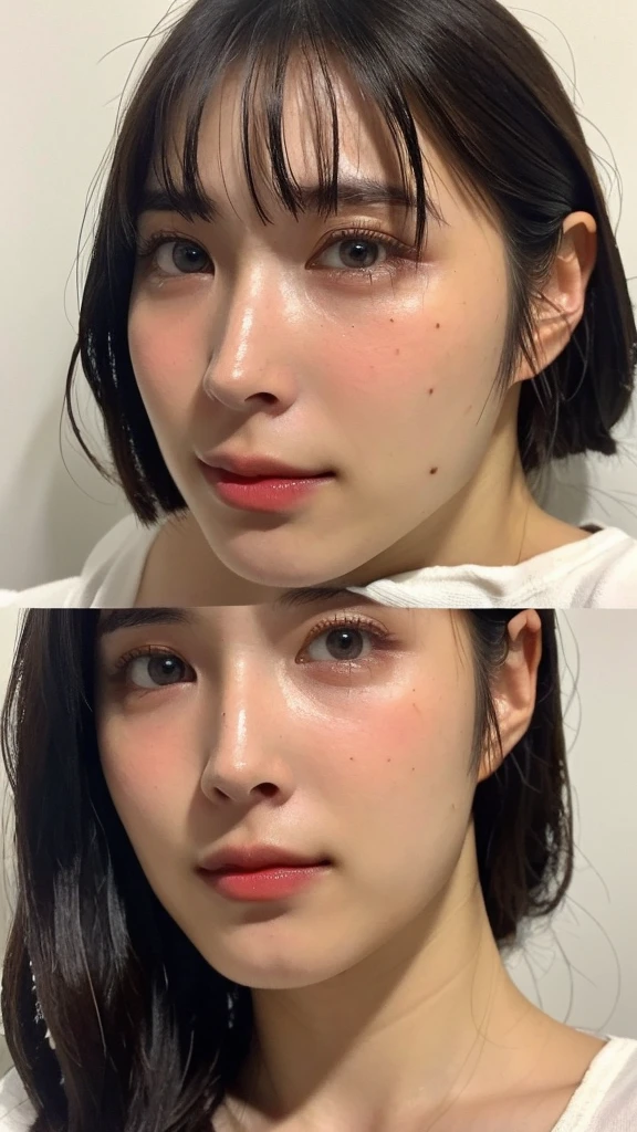 (masterpiece),(Highest quality:1.2),(Very detailed:1.2),(High resolution),(Photorealistic Stick),(RAW Photos),8K,Backlight,(Depth of written boundary),(Sleek lighting:1.2),Close-up of a naked woman,Soft portrait shots,Beautiful Japanese Women,Gorgeous face portrait,(Eye light,Sharp pupils,Detailed eye drawing,)Very beautiful face,(Detailed skin texture:1.3),Beautiful portrait,A lovely and delicate face,Beautiful young Japanese woman,Look this way,front,(POV shot),(sleepy)
