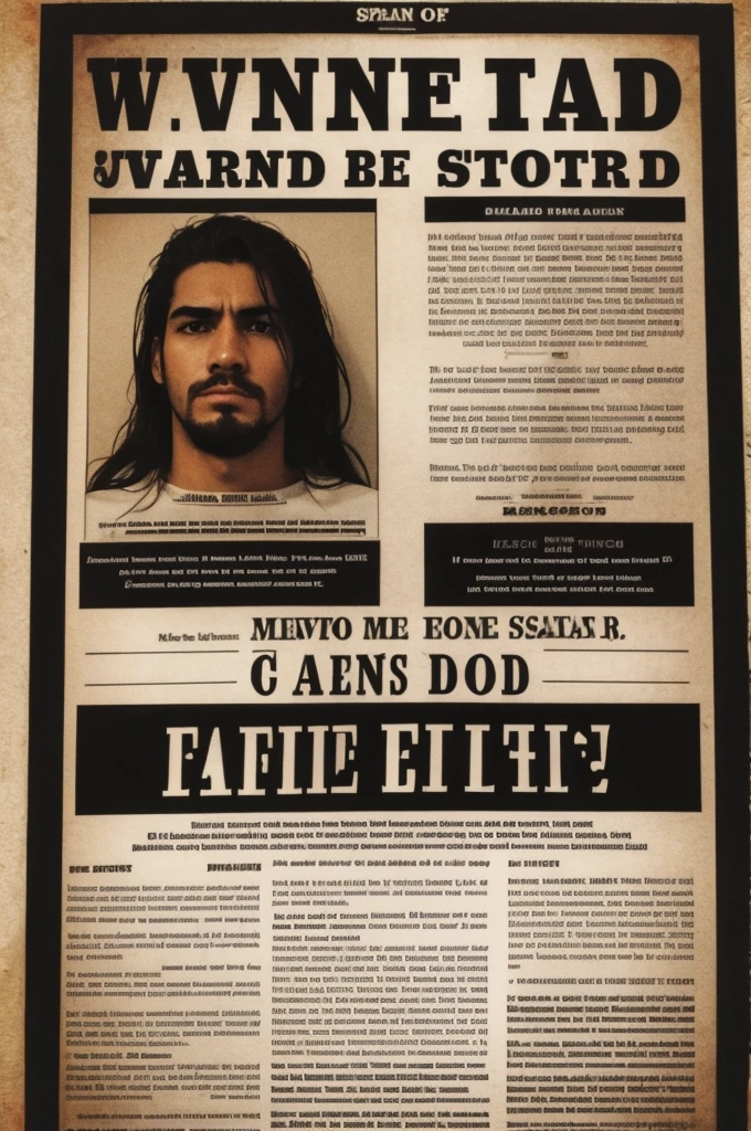 Wanted poster in Spanish 