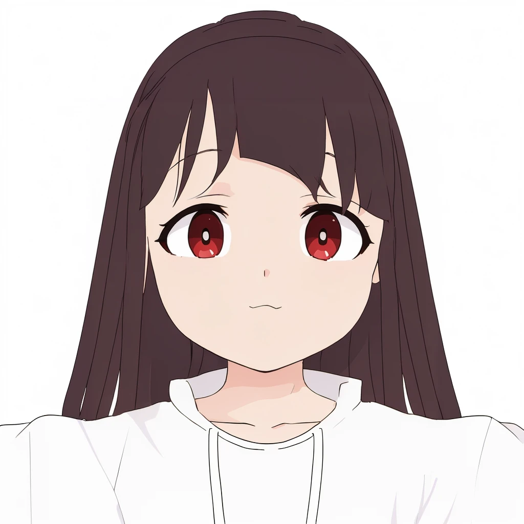 anime girl with long hair and red eyes in white shirt, anime moe artstyle, anime visual of a cute girl, cute natural anime face, an anime girl, detailed anime soft face, perfect anime face, young anime girl, flat anime style shading, cute anime face, extremely cute anime girl face, (anime girl), flat anime style, yuruyuri