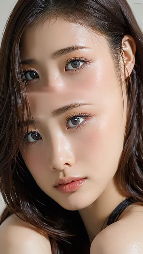 (masterpiece),(Highest quality:1.2),(Very detailed:1.2),(High resolution),(Photorealistic Stick),(RAW Photos),8K,Backlight,(Depth of written boundary),(Sleek lighting:1.2),Close-up of a naked woman,Soft portrait shots,Beautiful Japanese Women,Gorgeous face portrait,(Eye light,Sharp pupils,Detailed eye drawing,)Very beautiful face,(Detailed skin texture:1.3),Beautiful portrait,A lovely and delicate face,Beautiful young Japanese woman,Look this way,front,(POV shot),(sleepy)