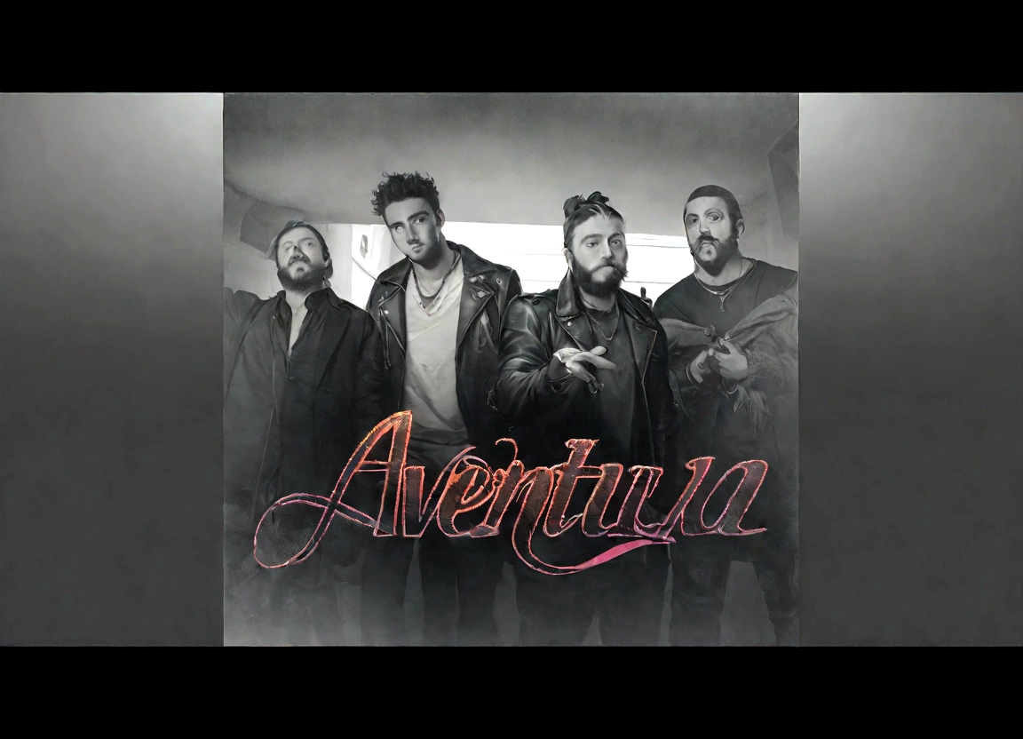 The band Averetura is shown in this black and white photo., album, album artwork, youtube thumbnail, new song, adventurer, band promotion, avenue, official artwork, album cover, adventurous, new album cover, album art, movie promo, Official music video, adventure, adventurous, album cover!, Promotional material, music album cover, album art cover, instagram photo