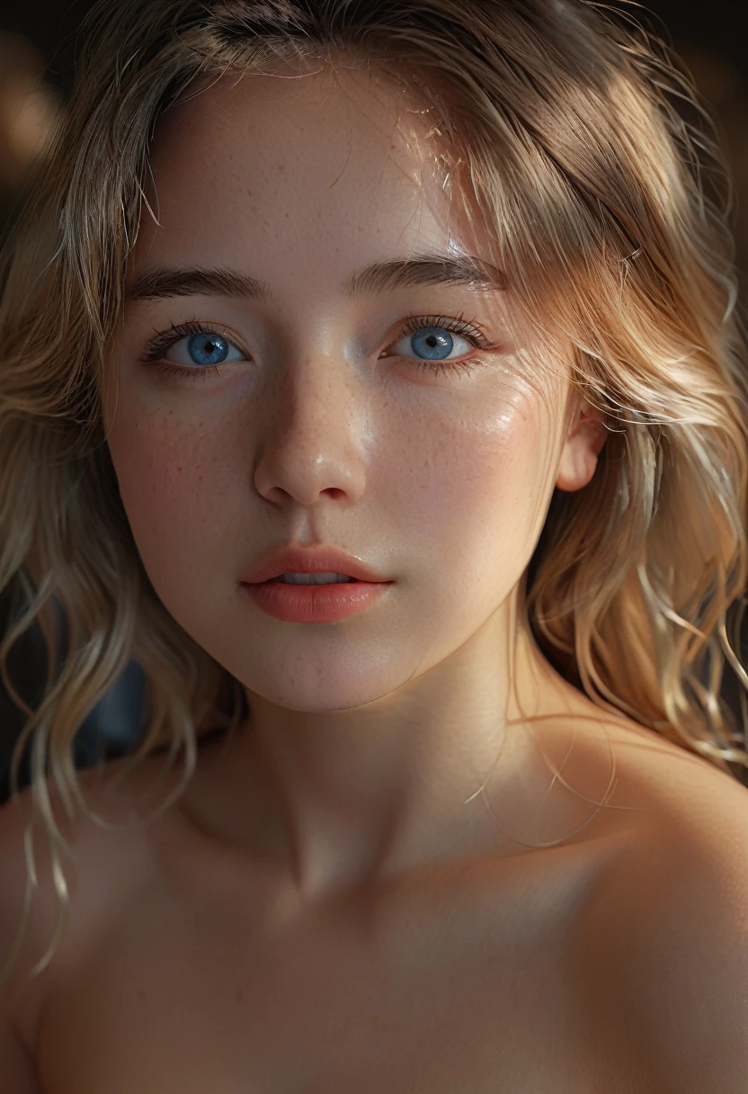 Portrait of a beautiful 18-year-old petit teen, (((fully nude))), tits visible, pussy visible, blonde hair with frosted tips, firm breasts, gorgeous european, waiting, ( private office, warm light: 1.2), sweat dripping, hot and sweaty, glistening skin, blush, (((ultra realistic))) Photo, masterpiece, top quality, (tanned skin), blonde hair, (Ultra detailed face and eyes:1.3),((Eye makeup)), e-girl, gamer girl, ((fake detailed lips)), ), ((Stylish hairstyle)) , (small Natural breasts), (Slim waist). ((Film grain)), , ultra detialed, ponytails hair, freckles, 1girl 18 year old girl, on the bed on her knees, back to viewer, showing ass, exposing ass, solo, full body view, short hair, ponytails hair,, looking at viewer, brown eyes, jewelry, full body view, sexy teen girl, necklace, lips, realistic, nose, flirting with camera, open mouth, oral invitation, strong make-up, wet breast, taking selfie in a mirror, teenage bedroom, blowjob position, she wants to have oral sex, erotic photo, erotic atmosphere