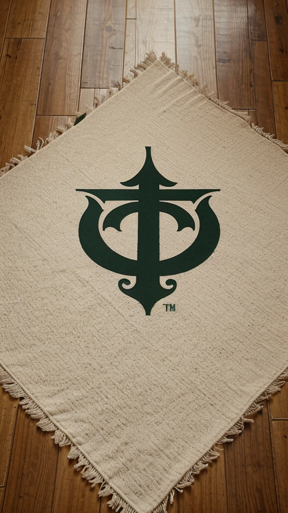 Palmeiras symbol on a floor cloth