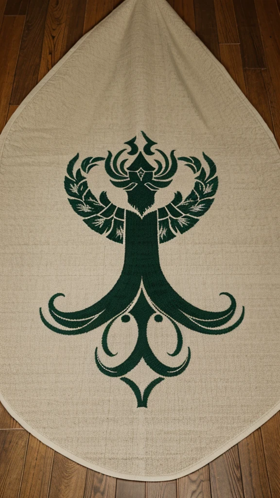 Palmeiras symbol on a floor cloth