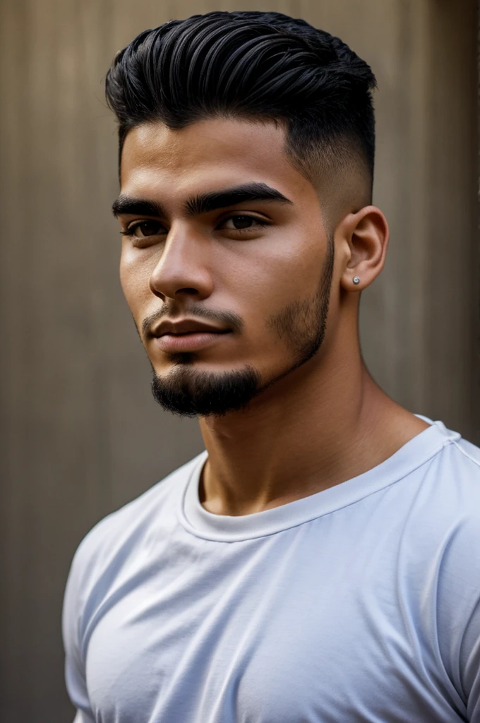 25 year old Colombian young man. urban clothing ( realist), that he is not even that handsome, not even that ugly, but nice eyebrows