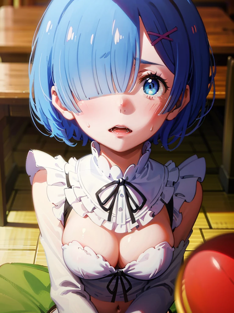 Bikini、Acme Face、Random pose、short hair、Blue Hair、、hair over one eye、Bikini、nsfw、比基尼、、、show off breasts、nose blush、sweat、1 boy、bitch、POV shooter、blush、Embarrassed look、saliva、1 boy、POV shooter、Chest grab、Small breasts、手でhide、skill、、hide、、blush、、Embarrassed look、Japanese、、blush、、Perfect hands、Fine hand、School classroom、、Good hands、
