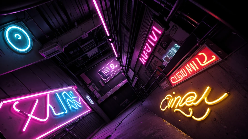 crie designs de fundo de um slide neon(where the theme is neon)