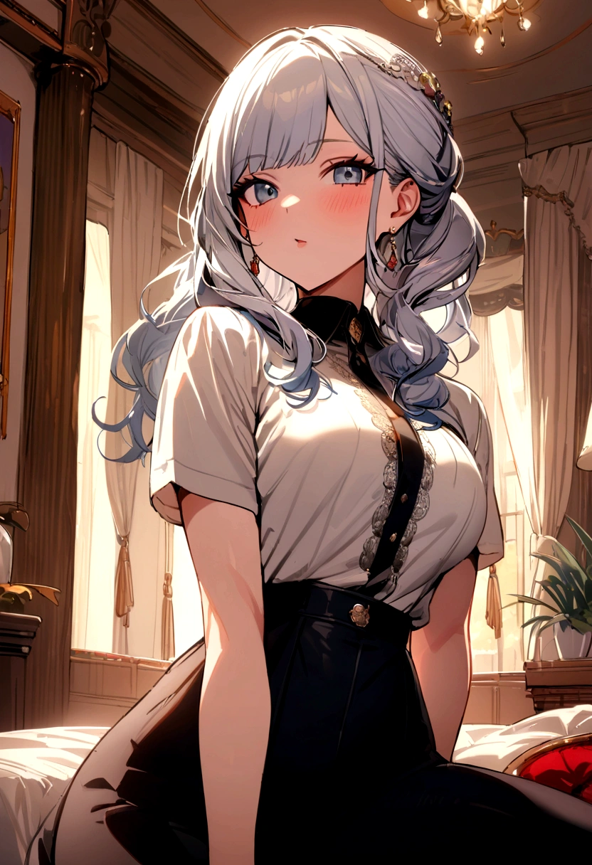 masterpiece, Highest quality,One girl,High resolution,rich,takarada rich,,shirt,bangs, Short sleeve,
