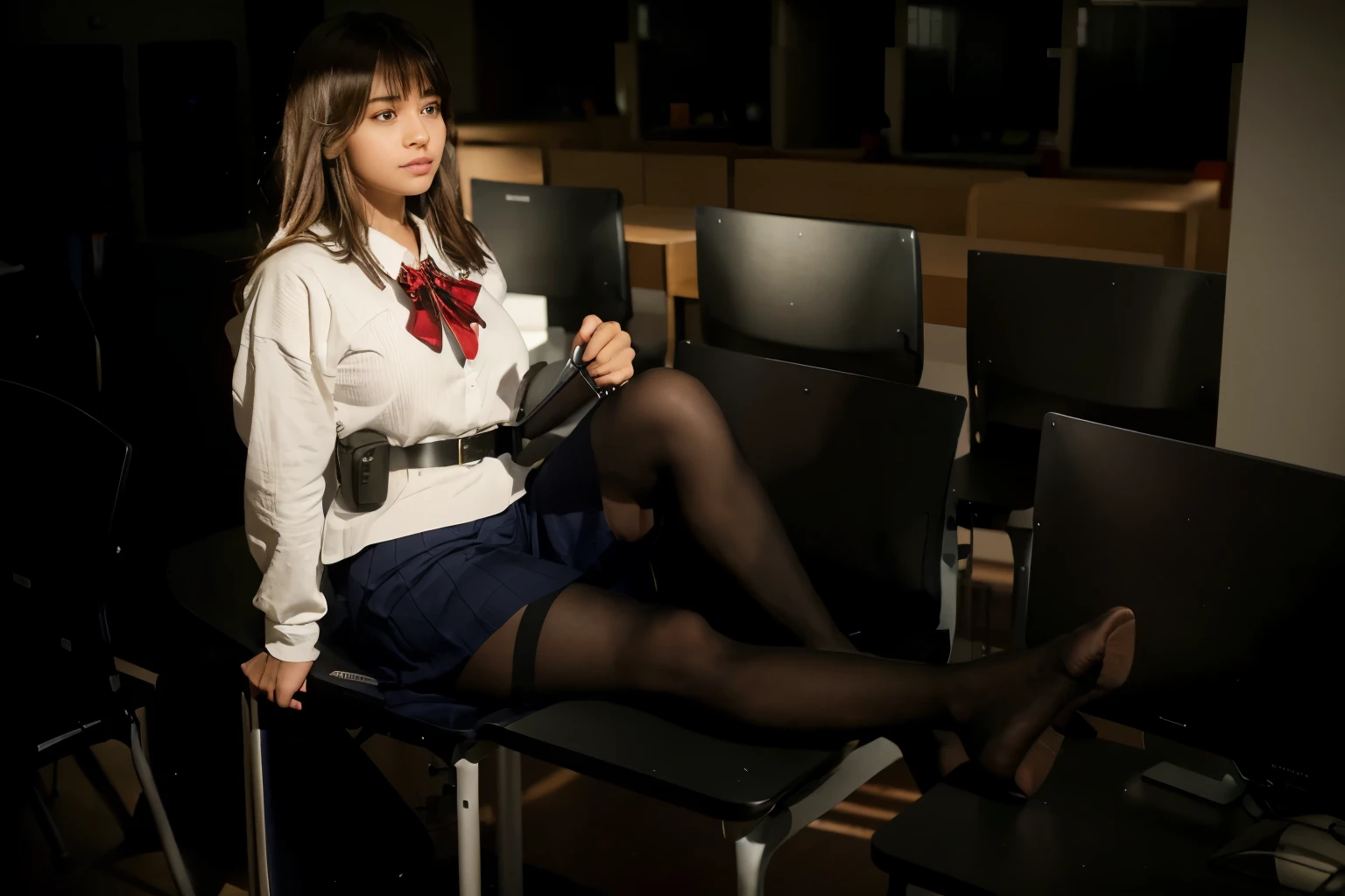 (8k, RAW photo:1.2),(portrait:1.4),1girl, (platinum blonde hair:1), ((puffy eyes)), best quality, ultra high res, (photorealistic:1.3), POV ,(solo:1.1), (1girl:1.1), (looking at distance:1.331),(medium breasts:1.31),(clear fingers:1.5),(parted lips:1.1), (eyelashes:1.1), (happy:1.21), (depth of field:1.1),pervert, ulzzang-6500, (style-gbf:0.75),(nude:1.2), (nipples:0.9), (pink contact lenses:1.2),pink bra, pale pink panties, lace, glasses,black silk stockings