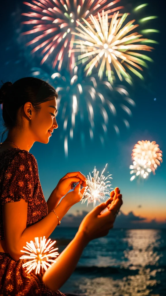 High resolution, firework,Ocean,watermelon