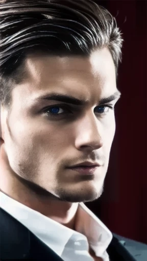a young German villain focus on the face