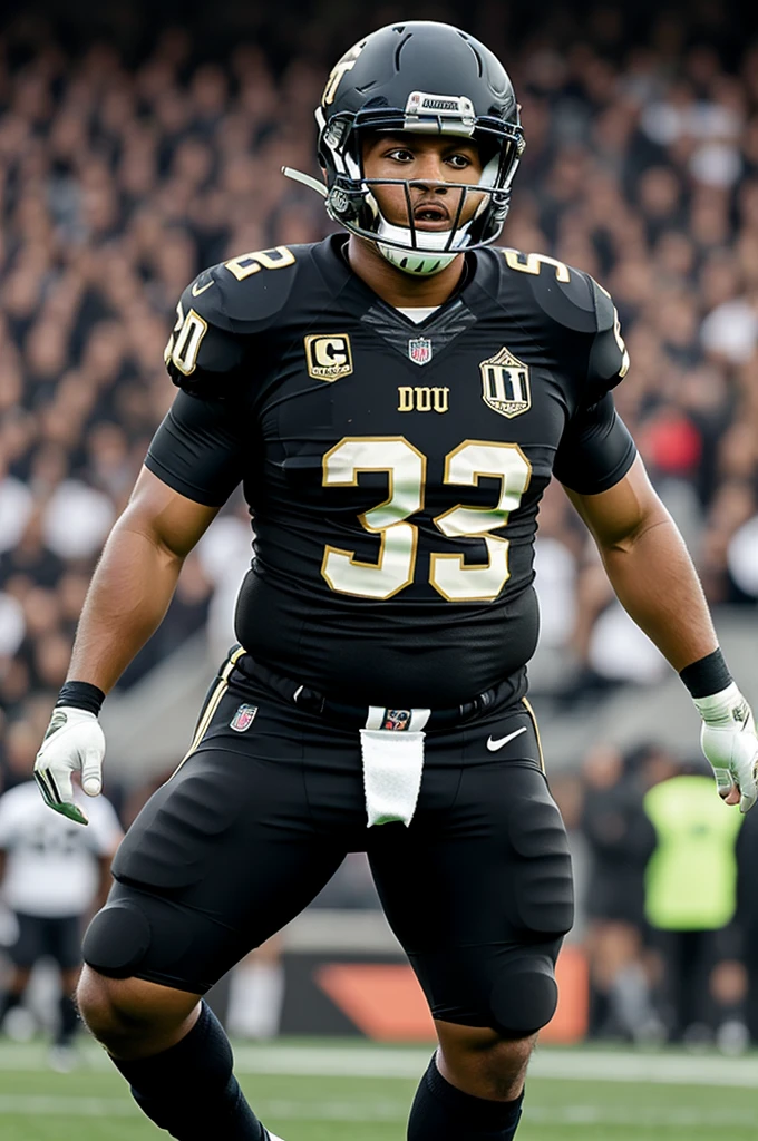 Create the fat f football uniform.C. en Color negro