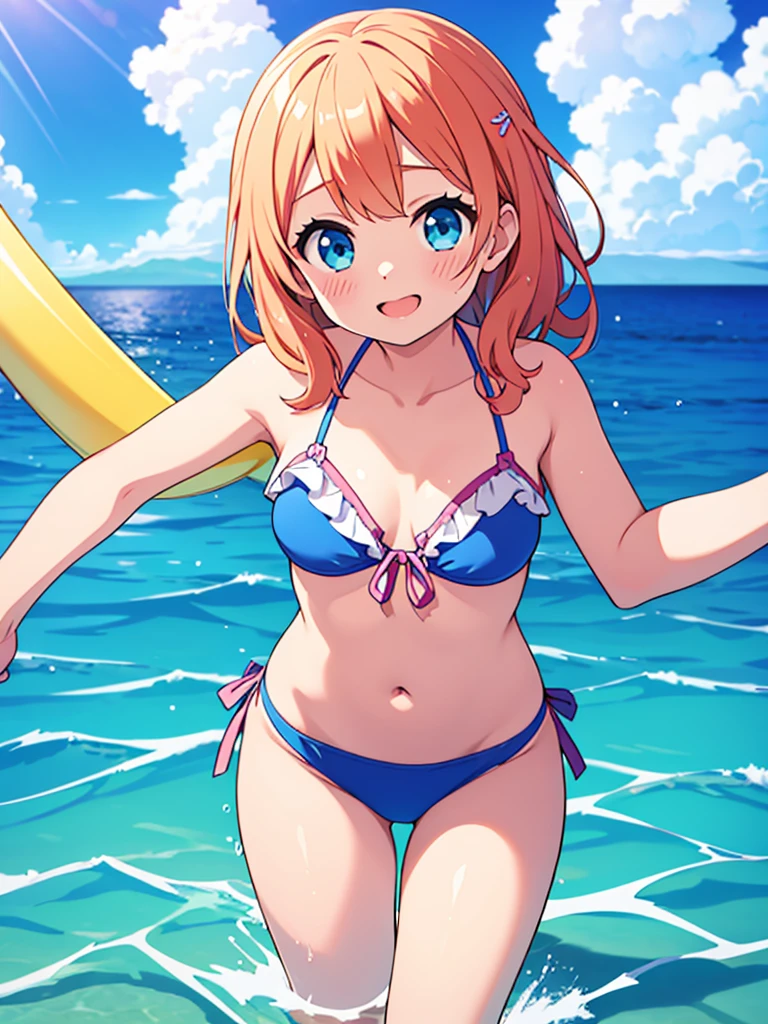 bikini、Ocean、Water Play、girl、girlらしいポーズ