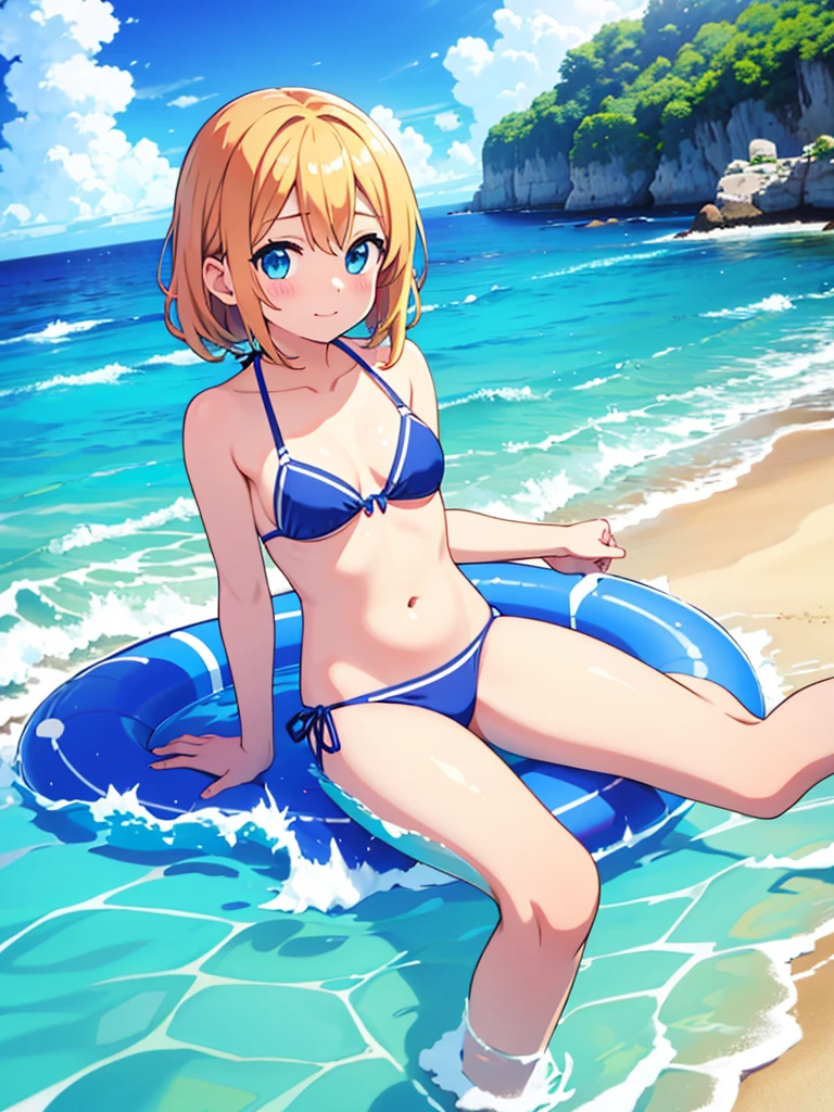 bikini、Ocean、Water Play、girl、girlらしいポーズ