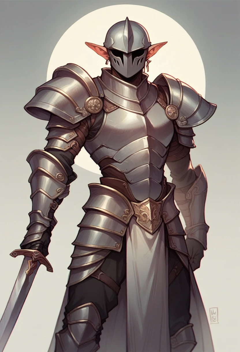 Woman with deaconic armor and sword of fire