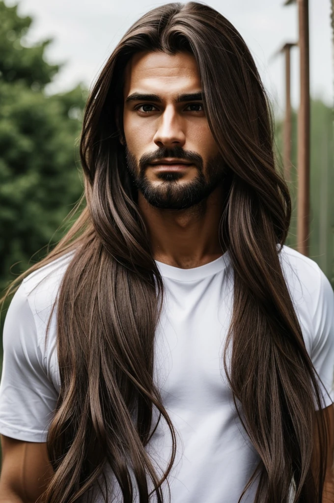 Man long hair