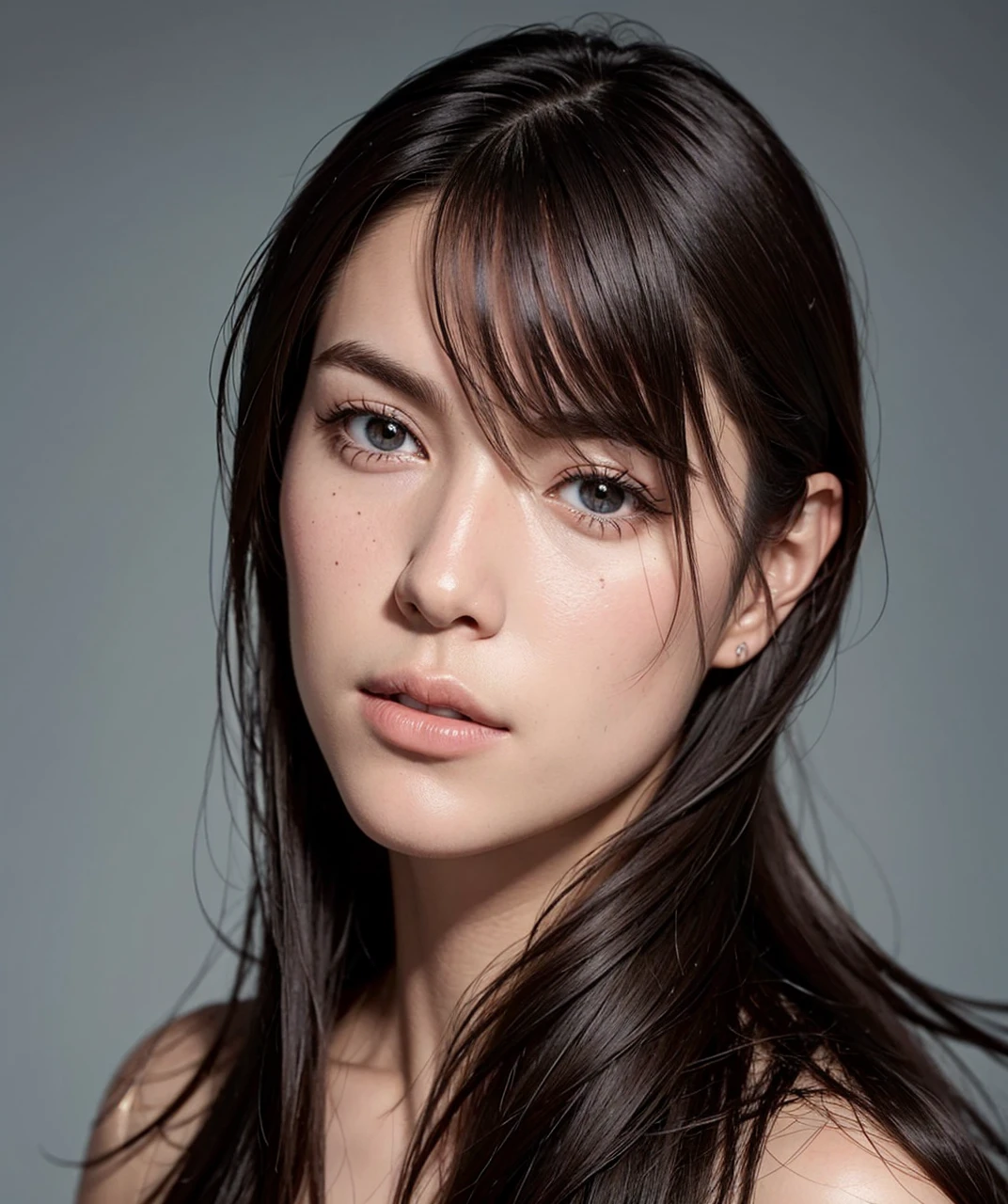 male face, well defined features, no errors and hair at the root of the neck , hacer el cabello un poco mas largo, NO VELLO FACIAL, solo cambiar rostro