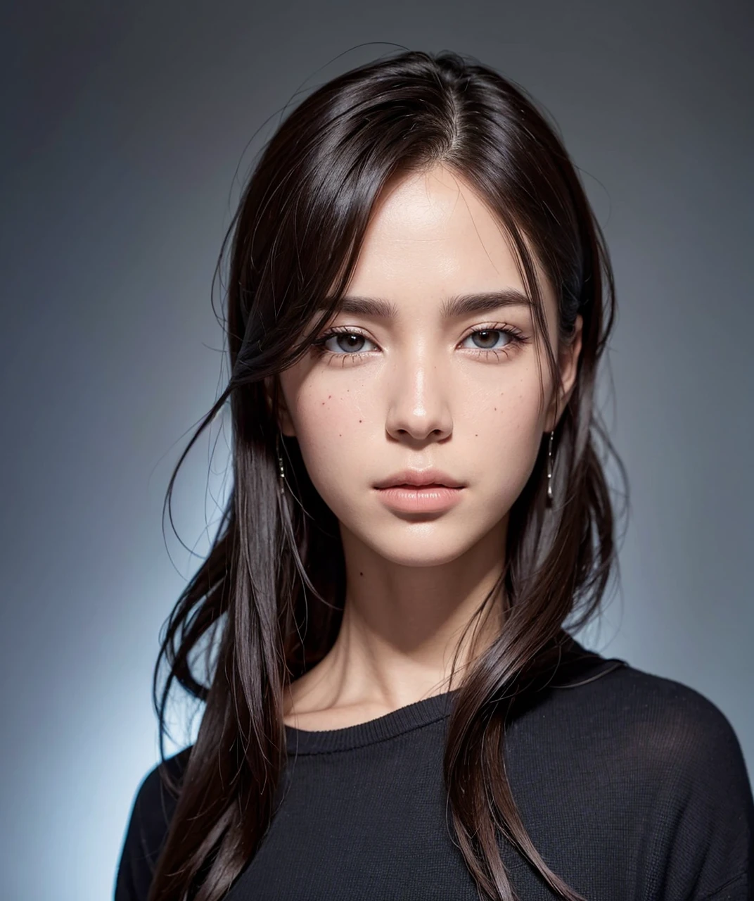 male face, well defined features, no errors and hair at the root of the neck , hacer el cabello un poco mas largo, NO VELLO FACIAL, solo cambiar rostro