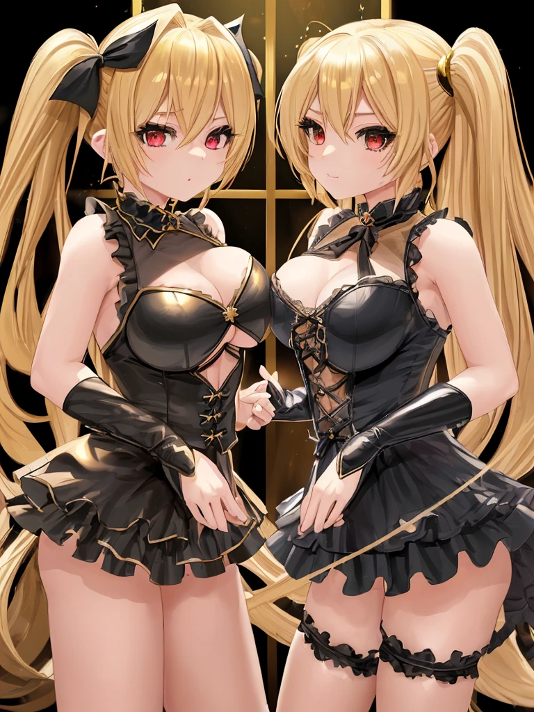 Golden Darkness、Yami、Blonde twin tails、Black battle dresmall breasts、beautiful girl