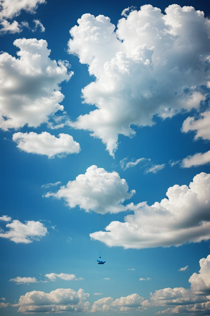 Blue cloud flying in clouds