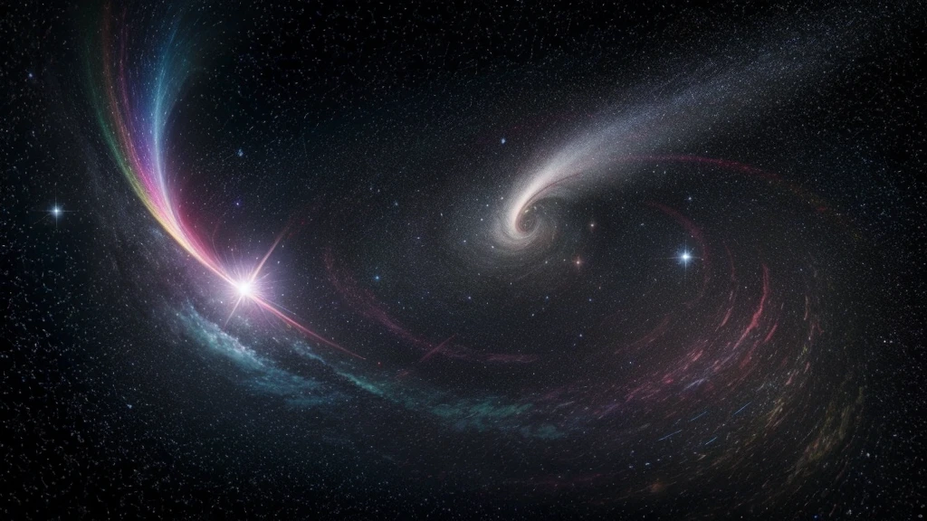 stars in spiral, lots of color