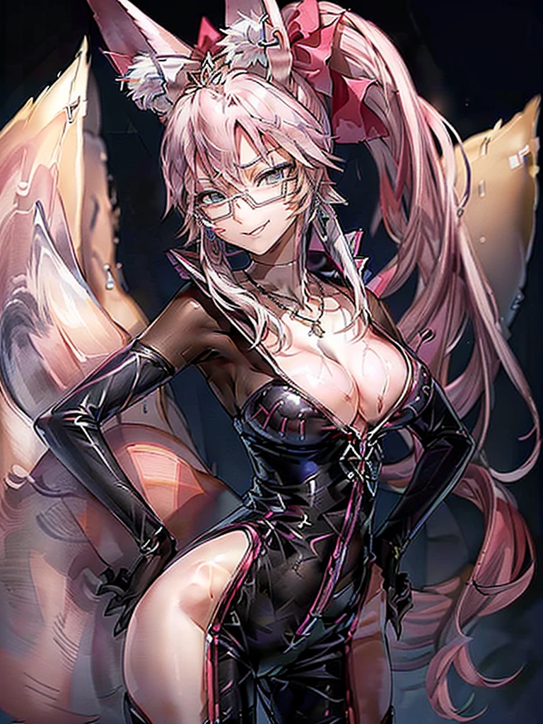 great quality ++ Extremely detailed high resolutionolution, very aesthetic, expressive eyes, (((Perfect face))), (((face symmetrical))), ((good anatomy)), (((perfect hands))), (((8k))), UHD, hd wallpaper, (((detailed high cal, (((((1girl)))))), only, Masterpiece, The best quality, high resolution, Highly detailed, (illustration), Beautiful detailed eyes, ((((full body))), (((solo))), (((((Koyanskaya))))), (((cosplay of Weiss Schnee))), (((smiling))), (((fusion))), (((agglutination))), (((Combination))), (((((White hair))))), (((blue eyes))), (((ponytail))), (((white dress))), (((jewelry))), (((necklace))), (((earrings))), only, jaeces, earrings, long hair, parody, (((scar))), (((scar ocular))), (((hair ornament))), (((office background))), (((hand on hip))), (((wiggling the butt))), (((strolling))), Side ponytail, scar en la cara, Upper part of the body, (((fox tail))), (((fox ears))), (((tiara))), (((jewelry))), (((earrings))), (((neckline trimming))),