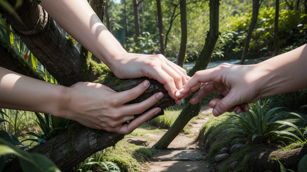 tree forming hands