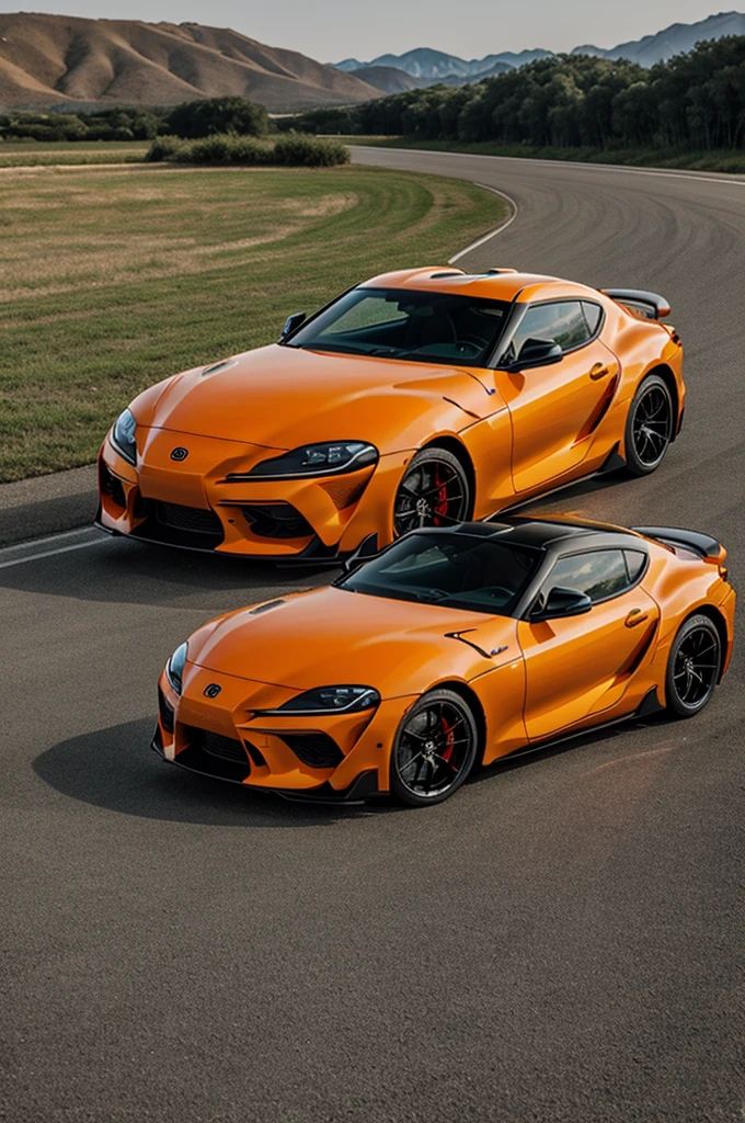 Orange Toyota Supra