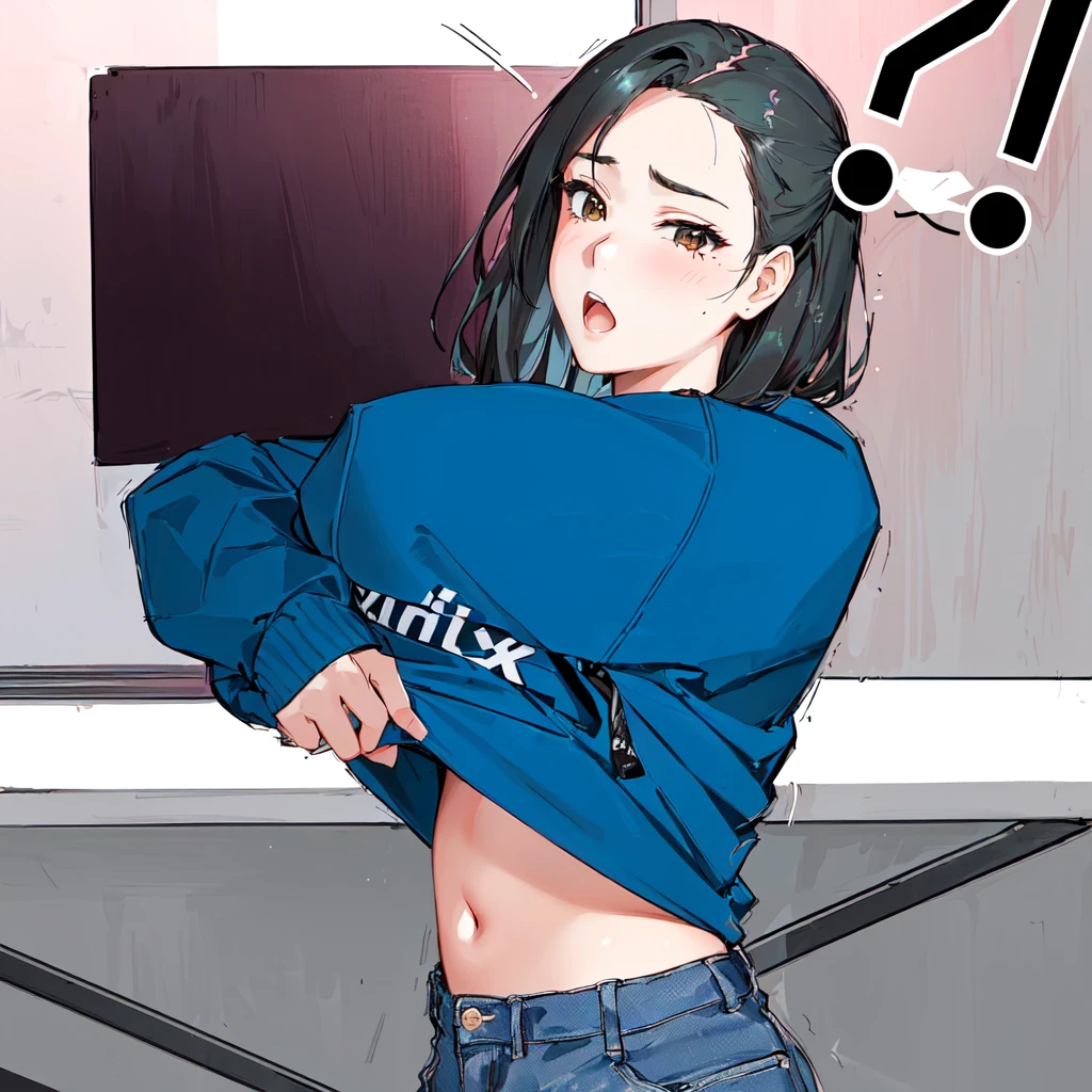 Perfect lines, sexy girl, surprise girl, rosy cheeks, sassy girl, serious face, boy with a mean face, sensual girl, big boobies