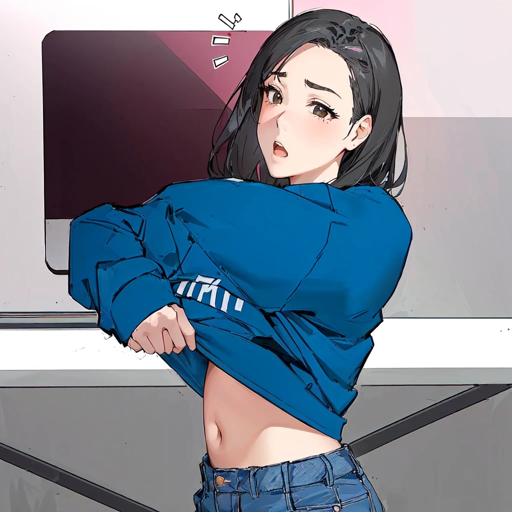 Perfect lines, sexy girl, surprise girl, rosy cheeks, sassy girl, serious face, boy with a mean face, sensual girl, big boobies