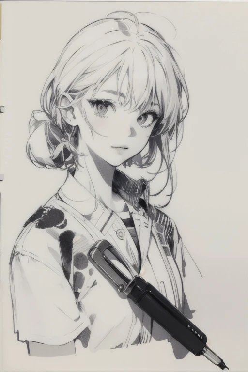 pen_sketch_style, 1girl, solo, ink, sketch,