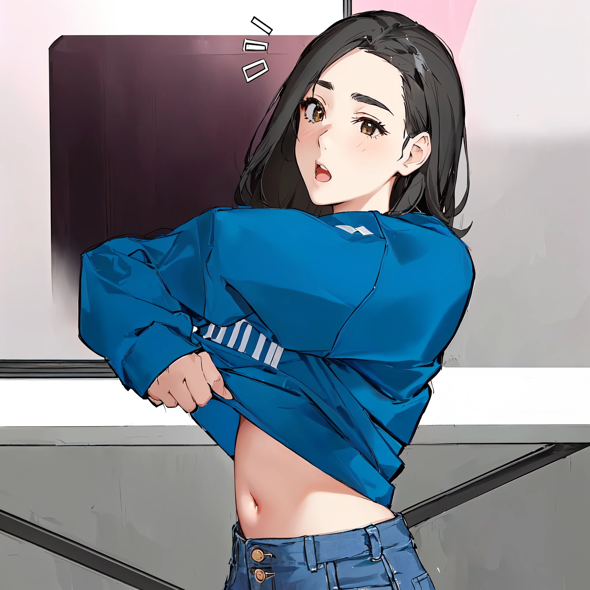 Perfect lines, sexy girl, surprise girl, rosy cheeks, sassy girl, serious face, boy with a mean face, sensual girl, big boobies
