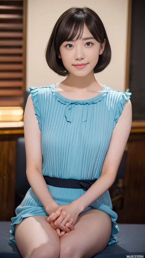 (Masseter region:1.3)、(In 8K、Realistic、RAW Photos、Highest quality: 1.4)、(1 girl)、Beautiful Face、(Lively Faces)、(Brown Hair、short hair:1.1)、Beautiful hairstyle、Realistic eyes、Beautiful details、（Realistic Skin）、Beautiful Skin、belly button、charm、超High resolution、Surreal、High detail、Golden Ratio、About 10 years old、Leaning forward、I can see your chest、sexy、Please raise your hand、Please show me your armpits、一人のgirl,High resolution, ,Full nudity、girl、cute 、Thick pubic hair、Nipples、Thighs、The Gaze of Love、Sweaty body、Young Face、Beautiful Face, Realistic images、In detail、masterpiece,Please stretch your legs and rest..,Wear knee-high socks,A body structurally identical to the human body、Lower Body
