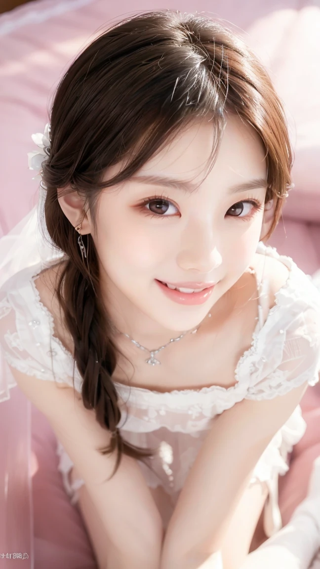 (Highest quality、Tabletop、8K、Best image quality、Award-winning works)、One beautiful bride、(alone:1.1)、(The most extravagant and gorgeous huge pure white wedding dress:1.1)、(Perfect Wedding Lace:1.2)、(The most gorgeous and luxurious giant tiara:1.1)、(The most extravagant and luxurious giant necklace:1.1)、あなたの最高の笑顔で私をplease look、The finest jewellery decoration、Perfect Makeup、Long eyelashes、Ultra HD Shining Eyes、Ultra HD Hair、Ultra-high resolution glossy lips、Ultra High Resolution Perfect Teeth、Super high resolution beautiful face、(Accurate anatomy:1.1)、Very bright and beautiful skin、very bright and vivid、Perfect beautiful bridal hairstyles、(Front facing body:1.1)、(Solid pink background:1.2)、Cleavage、nude、(The 肖像画 was taken from above the lying body: 1.3)、(( M-shaped legs spread, please look )))), (Show me your legs spread wide: 1.5), Real nipples, real open, (女性のマンコ汁がカメラにsquirtしている:1.2), Beautiful 20 year old Japanese girl, Stimulating the clitoris, masturbating and fingering, orgasm, Detailed facial features,(Front view), (squirt from pussy:1.2), (squirt:1.2), Remove the shoulder straps to expose your chest, (Showing realistic beautiful nipples:1.5)


