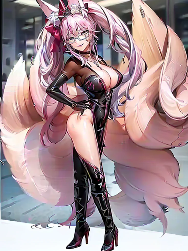great quality ++ Extremely detailed high resolutionolution, very aesthetic, expressive eyes, (((Perfect face))), (((face symmetrical))), ((good anatomy)), (((perfect hands))), (((8k))), UHD, hd wallpaper, (((detailed high cal, (((((1girl)))))), only, Masterpiece, The best quality, high resolution, Highly detailed, (illustration), Beautiful detailed eyes, ((((full body))), (((solo))), (((((Koyanskaya))))), (((cosplay of Weiss Schnee))), (((smiling))), (((fusion))), (((agglutination))), (((Combination))), (((((White hair))))), (((blue eyes))), (((ponytail))), (((white dress))), (((jewelry))), (((necklace))), (((earrings))), only, jaeces, earrings, long hair, parody, (((scar))), (((scar ocular))), (((hair ornament))), (((office background))), (((hand on hip))), (((wiggling the butt))), (((strolling))), Side ponytail, scar en la cara, Upper part of the body, (((fox tail))), (((fox ears))), (((tiara))), (((jewelry))), (((earrings))), (((neckline trimming))),