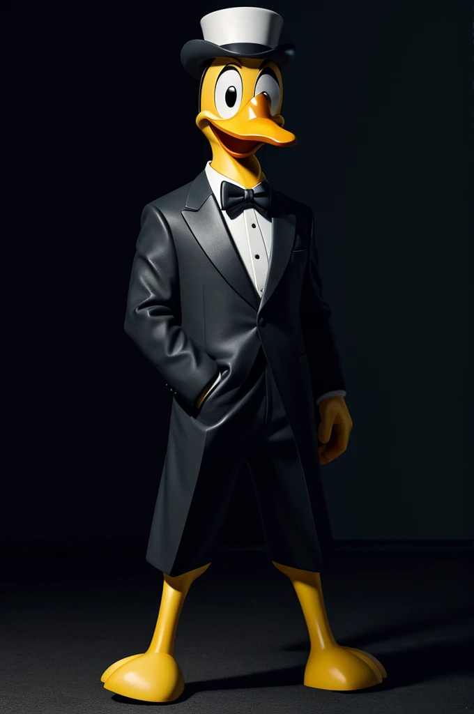 You could create the duck, Rich uncle from the animated series where “Donald Duck” appears, that he has a defiant form standing like a gangster in a dark background room