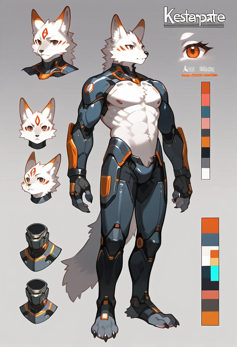 ((masterpiece)), (ultra detailed), (best quality), detailed background, (style of Science Fiction), (concept art, character sheet), game package, absurdres(highly detailed beautiful face and eyes)perfect anatomy(angelic handsome boy, kemono, )(furry anthro),