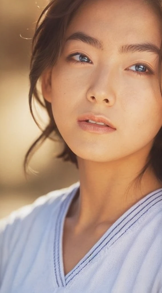 32k, Highest quality, masterpiece, Realistic, Very detailed,  photograph, High resolution, 行photograph, High resolution, Confused, Smoother light, Official Art, Written boundary depth, Bright light,
close, thin, Detailed face, anger, Beautiful details in the eyes, 19 years old Korean, cute, Highest quality real texture skin,
T-Shirts,