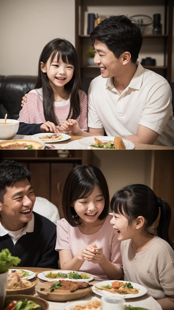 of course。Here is part of the family's story::
The family lived in a small town.。His father worked in a local factory.、His mother worked hard to maintain the family。The children are bright and cheerful、The whole family was connected by smiles。
My father worked late into the night to support his family.、He always made time for his family.。Mothers watch their children grow、It warmly enveloped the home。
Children help each other、Although we do fight、We were always connected by family ties.。The whole family is smiling around the dinner table、Day々They shared the events of。
The family had some difficult times、Support each other、They encouraged each other and overcame the。and、The experience strengthened the bonds between our family members.。
Family laughing together、Cry、Sharing the joy、幸せなDay々Had spent the。Their family is a small world、There was a lot of love in it。