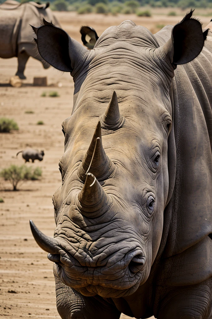 Rhino with a fly 