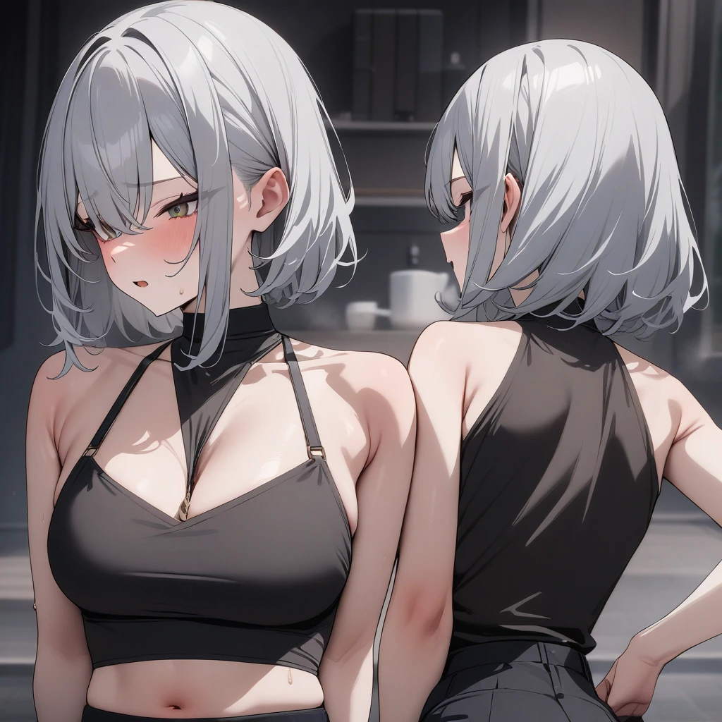 hard-edged、newest、masterpiece,Gray Hair、Pawnbroker's Daughter、、One girl,screencap,アニメ