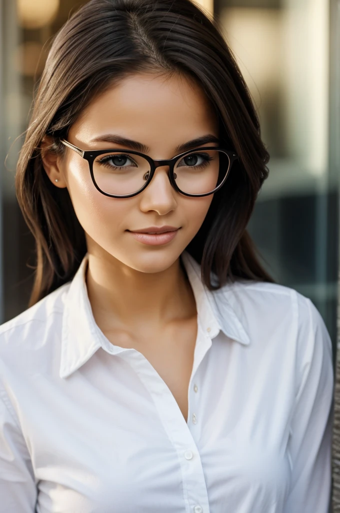 girl with glasses