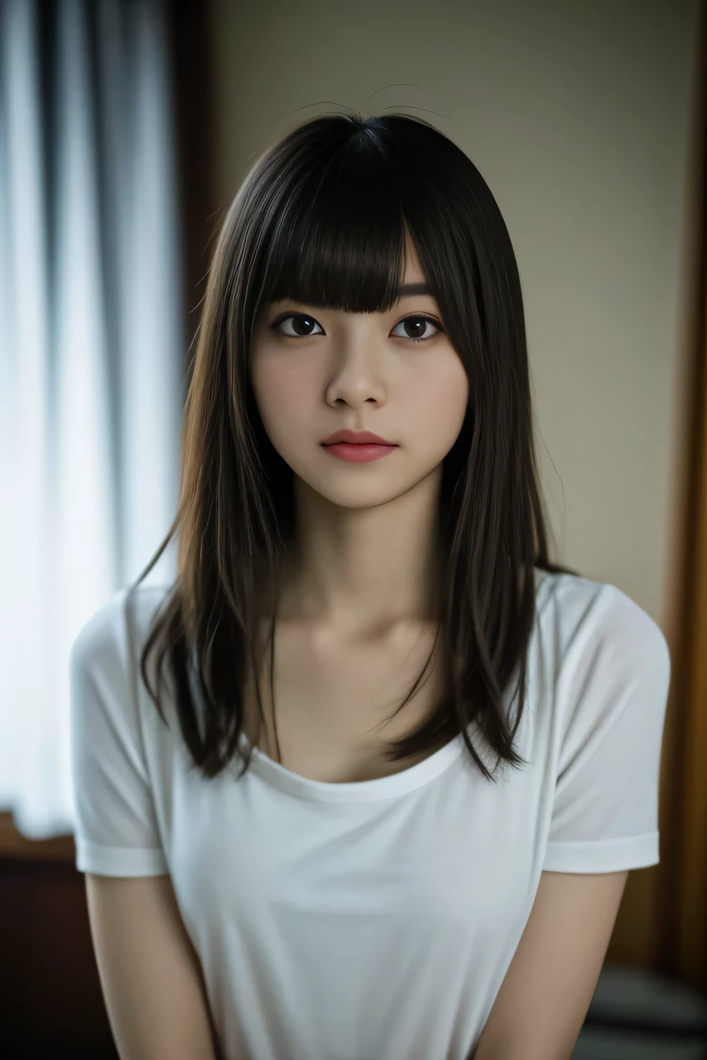 Random Pause, Mix 4,8K, RAW Photos, Highest quality, masterpiece: 1.45), (Realistic, photoRealistic: 1.37), {{{one girl::ShineBeautiful Skin}}},
BREAK , Professional Lighting, Photon Mapping, Radio City, Physically Based Rendering, ,
BREAK, girl, {{{See-through white tight short sleeve turtleneck:1.2):Nipples}}}, White skin,
BREAK,best quality photos, High resolution, 1080P, (Clear Face), (Detailed face description), (Detailed hand description), (masterpiece), ), Extreme light and shadow, (Straight hair:1.5}, masterpiece, Rich details, (Beautiful Face), (Highest quality photo ), (masterpiece), (bangs:1.5), Look in front of you, Thin clavicle, (Small breasts:1.4),{in bed:Shine}