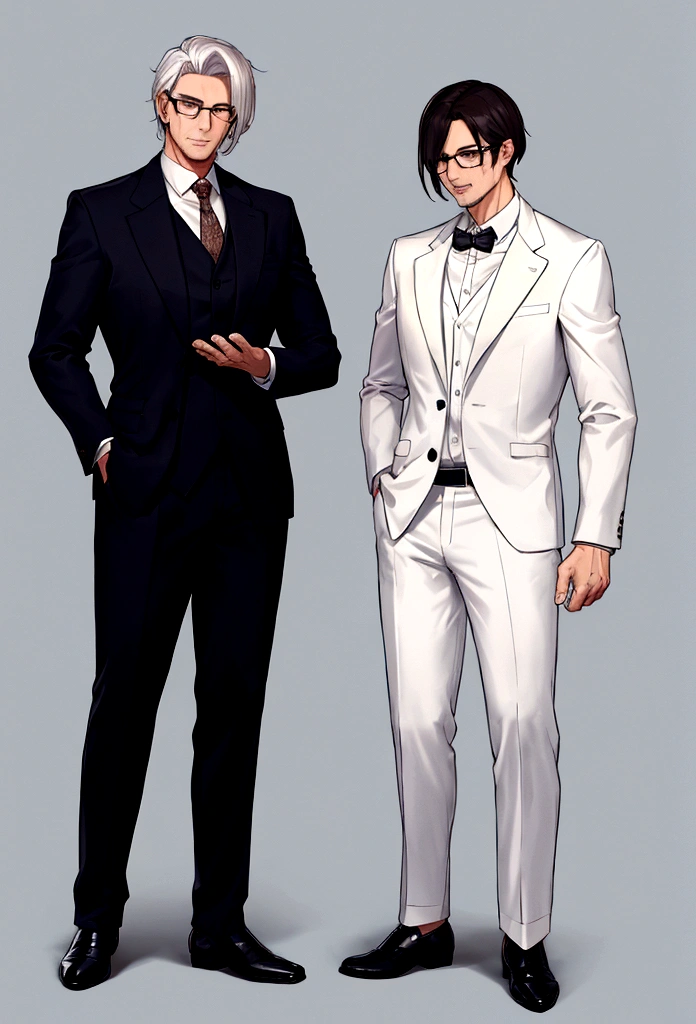 mature man with social clothes and social clothes full body