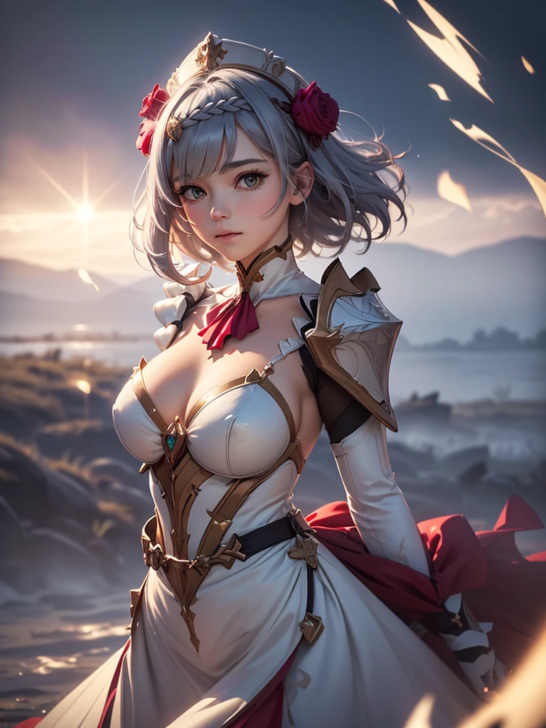[Noelledef]:1.5,((Masterpiece,of the highest quality,Detailed images,Beautiful images))1.4(noel images、by bob、monstad、The wind blowandoble, Overall bright lighting、backlight、A fantastic atmosphere、thick fog)1.1(Beautiful body lines、beautiful neckline)
