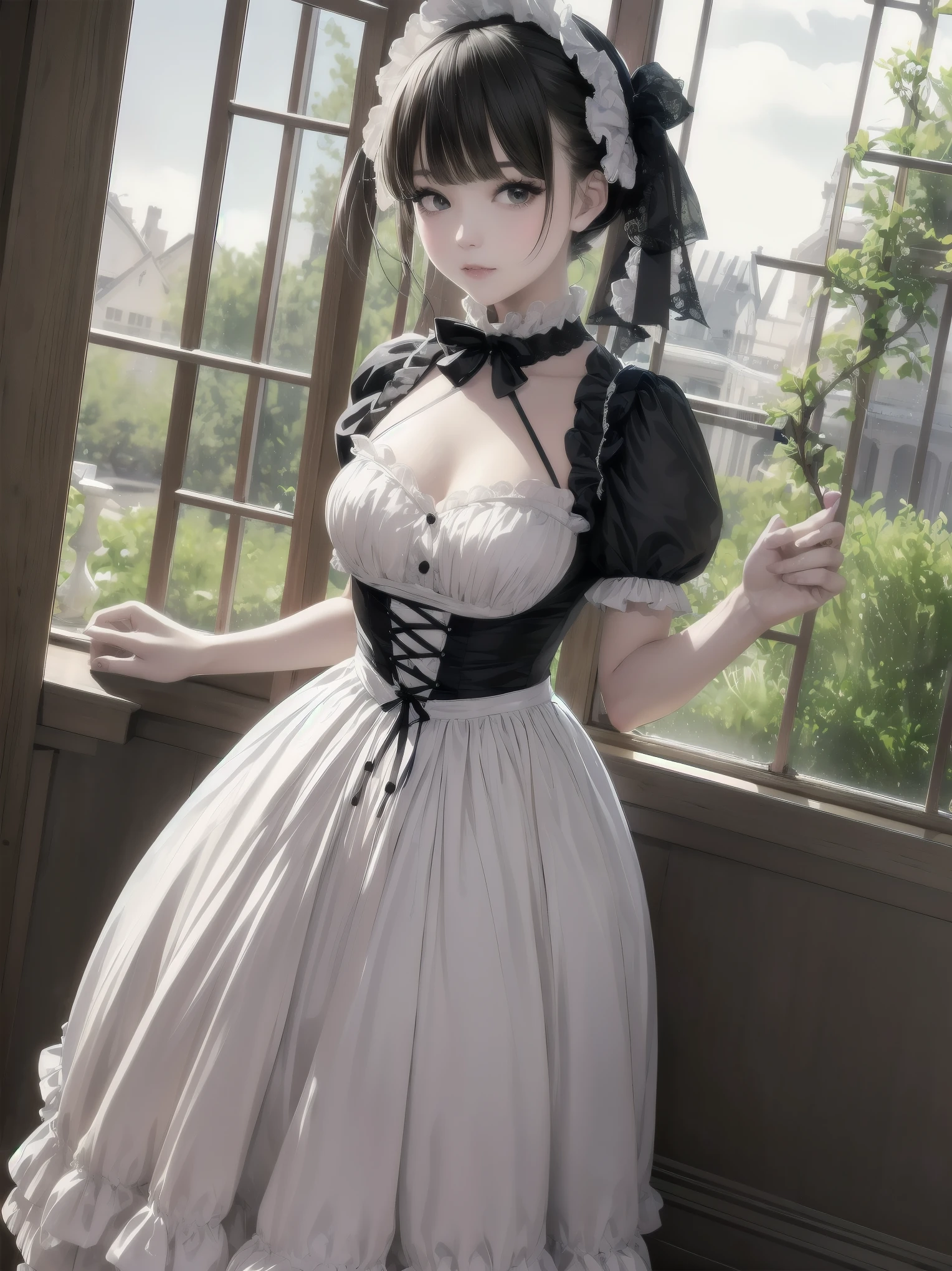 masterpiece、so beautiful、Clear contours、Cute pose of a lolita aristocrat、1800 Victorian fantasy