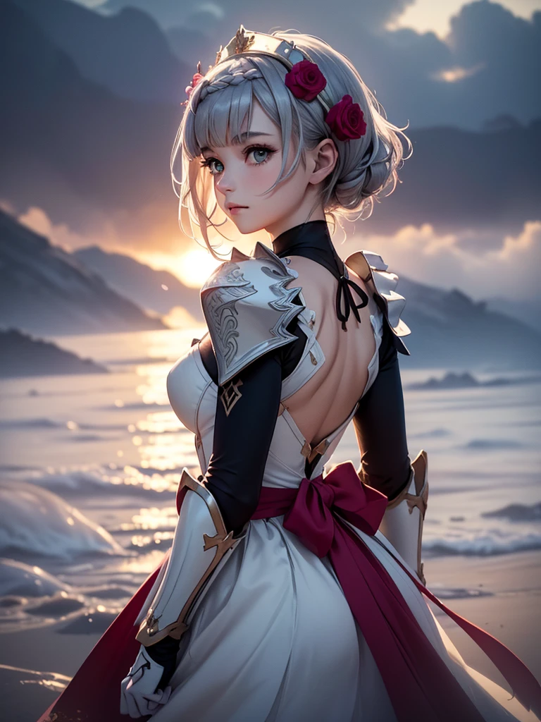 [Noelledef]:1.5,((Masterpiece,of the highest quality,Detailed images,Beautiful images))1.4(noel images、by bob、monstad、The wind blowandoble, Overall bright lighting、backlight、A fantastic atmosphere、thick fog)1.1(Beautiful body lines、beautiful neckline)
