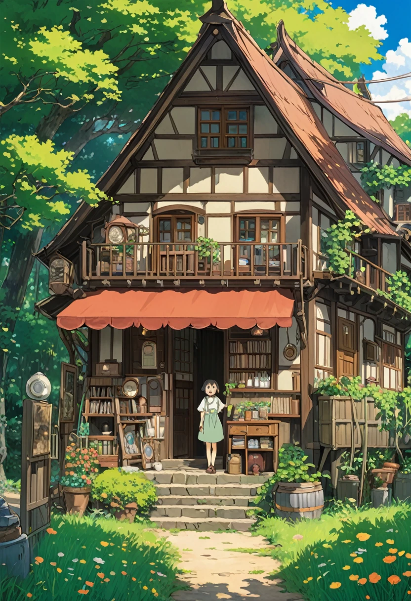 Studio Ghibli-style anime movies, Movie stills, Highest quality, masterpiece, Representative works, Official Art, Professional, Super intricate details, 8K