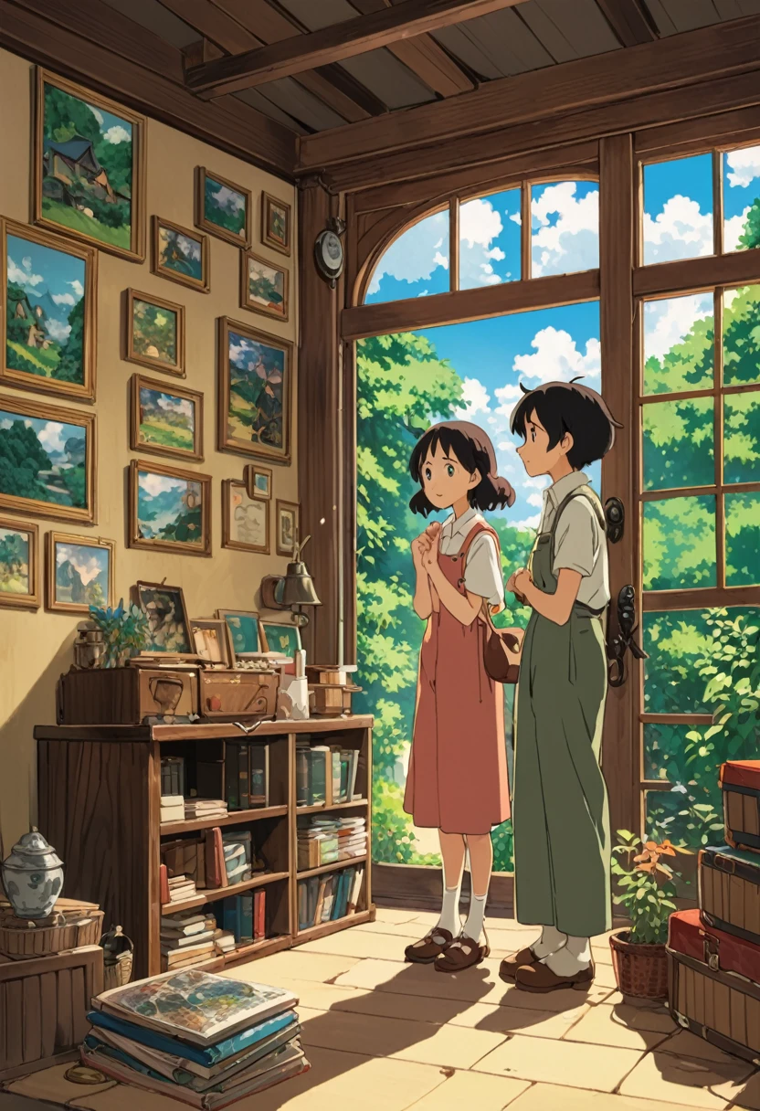 Studio Ghibli-style anime movies, Movie stills, Highest quality, masterpiece, Representative works, Official Art, Professional, Super intricate details, 8K