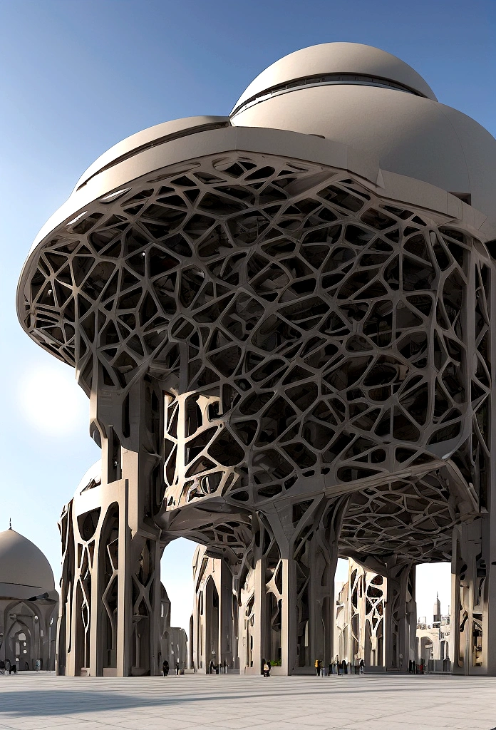 sci fi mosque architecture, detailed, 4k